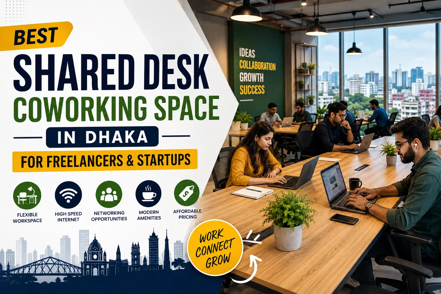 Best Shared Desk Coworking Space in Dhaka for Freelancers & Startups